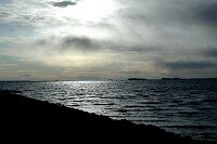 N�kym� Nallikarin aallonmurtajalta merelle. Varhainen kev�t